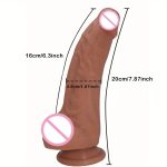 OEM Realistic Telescopic Vibrating Dildo Female Masturbation Sex Toys for Women Vibrator Penis Toy - 图片 2