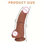 OEM Soft Realistic Skin Feel Human Penis Cheap Dildo Double Silicone Suction Cup Thick Dick Anal Sex Toys - 图片 2