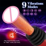 Heating Dildo Gun Machines Massage Stimulator Sex Toys Remote Control Automatic Thrusting Realistic Dildo Vibrator for Women Men - 图片 2