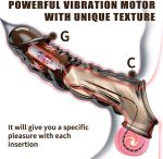 OEM Wolf Braces Lengthened Thickened Vibrating Penis Braces Adult Sex Products Men's Products Cock Ring Male Delay Ejaculation - 图片 2