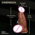 OEM Remote Control Dildo Vibrator Sex Toy Female Couple Game Real Dildo Thrust G-spot Massage USB Magnetic Dildo for Women - 图片 2