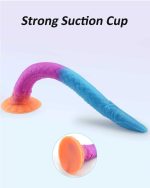 OEM Glow-in-the-Dark Luminous Silicone Creature Cock Anal Plug Tentacle 46cm Super Long Snake Animal Dildo - 图片 3