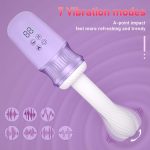 OEM G Spot Clitoral Anal Stimulator Automatic Dildo Machine Mini Massage Gun Heating Thrusting Dildo Vibrator - 图片 3