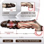 OEM Wolf Braces Lengthened Thickened Vibrating Penis Braces Adult Sex Products Men's Products Cock Ring Male Delay Ejaculation - 图片 3