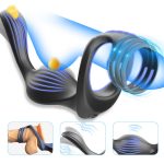 Prostate Massager Anal Plug Cock Ring Vibrator Sperm Lock Ring Delay Ejaculation Trainer Penis Ring for Men - 图片 3