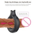 Adult Products Wholesale Rechargeable Silicone Vibrating Locking Sperm Ring Male Delayed Masturbator - 图片 3