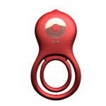 4 in 1 Orgasm Clitoral Stimulation Remote Control Vibrator Silicone Chargeable Cum Locking Masturbation Ring for Couples - 图片 3