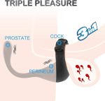 Prostate Massager Anal Plug Vibrator Sperm Lock Ring Delay Ejaculation Trainer Penis Ring for Men - 图片 3
