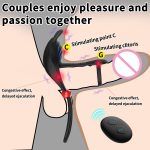 Prostate Massager Anal Plug Vibrator Sperm Lock Ring Delay Ejaculation Trainer Wireless Remote Control Penis Ring for Men - 图片 3