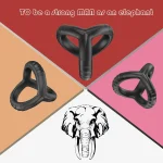 Hot Selling Triple Cock Ring Cock Rings for Couples Play Delay Ejaculation Men Sex Toy Penis Cock Ring - 图片 3