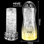 Hand Held Penile Masturbate Training Aircraft Cup Transparent Masturbation Toy Manual Male Masturbator Cup - 图片 3