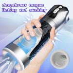 3 in 1 Deep Throat Passage Strong Vibration Sucking Machine Automatic Tongue Licking Electric Male Masturbator Cup for Men - 图片 3