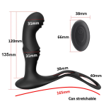 Male Prostate Massage Remote Anal Vibrator 10 Speeds Delay Ejaculation Ring Testis Stimulate Anus Plug Butt Adult Sex Toys 18+ - 图片 3