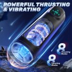 Automatic Double Beaded Rings Stimulation Vibrating Thrusting Male Masturbators Electric Stroker Sex Toys for Men Masturbating - 图片 3