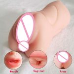 Hot Sell Artificial Vagina Men Masturbator Pocket Pussy Oral Sex Deep Through Sex Toys for Men Male Masturbation - 图片 3