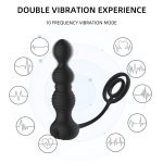Soft Silicone Butt Plug Vibrator Stimulus Anal Beads Anus Dilator Sex Toys Anal Plug for Woman Men - 图片 3