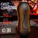 OEMDouble-Sided Electric Double-Headed Masturbator Shape Airplane Cup Knight Vibrating Remote Control for Oral Sex Squeezing App - 图片 3