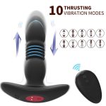 Power Plug Prostate Black Telescopic Dildo Vibrator Adult Toys Anal Plug Vibrating Prostate Massager for Gay Men - 图片 3