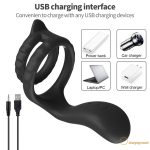 Sex Products Silicone Double Ring Locking Fine Ring Delay Lasting Couples Sharing Delay Ring for Men - 图片 3