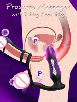 Thrusting Dildo Anal Vibrator Telescopic Vibrating Prostate Massager Butt Plug Anal Man Penis Cock Ring Adult Sex Toys Vibrator - 图片 3
