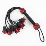 OEM Sex Ass Spanking Whip Sexy Horse Whip for Couple Rose Sex Toys Bondage Leather Spanking Ass Whip - 图片 3