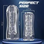 OEM Manual Suck Extruded Male Masturbator Portablepocket Pubic Stroker Oral Sex Toy with Vaginal Texture Male Masturbation - 图片 3