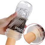 OEM Japanese Style Adult Sex Toy Transparent Crystal Arab Male Masturbator Soft TPE Material - 图片 3