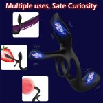 OEM Vibrating Penis Ring Sex Toys 2 in 1 Vibrating Cock Ring With 10 Vibration Silicone Adult Toy Adult Sex Toys for Couples - 图片 3