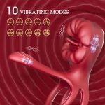 OEM Adults Silicone Cock Vibration Penis Rings Stimulating Erection Penis Sex Toys App Controlled Rose Tongue Sucking Anal - 图片 3