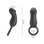 OEM USB Charging Silicone Couples Vibrator Long Time Delay Penis Cock Ring Dildo Shape for Male Masturbators - 图片 3