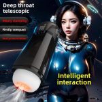 Fully Automatic Telescopic Sucking Pronunciation Male Masturbator Electric Men's Sex Toy Digital Display Aircraft Cup for Male - 图片 3