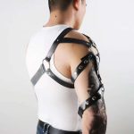 OEM Chest Harness Leather Men Sex Lingerie PU Leather Bondage Restraints for Man Sex Bondage Gear Cosplay Handcuff - 图片 3