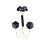 OEMNipple Leather Collar Punishment Breast Nipple Clip Couple Flirtatious Milk Mimi Clip Metal Bells Nipple Clamp SM Sex Product - 图片 3