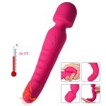 Double Head Dildo Handheld Personal Wand Heating Massager for Women Handheld G Spot Vibrator - 图片 3