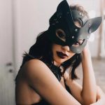OEM Factory Direct Sale Woman Leather Blindfold Half Face Sexy Fox Mask Cosplay for Ladies - 图片 3