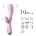 Wholesale Vibrator Toys for Ladies Full Silicone Dual Head Vibrating G-spot Stimulate Rabbit Vibrator - 图片 3
