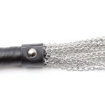 OEM High Quality Soft Leather Flogger for Male Sex Bdsm Bondage Gear with Metal Tassels Sex Spanking Whip Stock Included - 图片 3