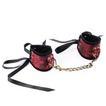 OEM SM Products Factory's Sexy Male Leather Bondage Gear Handcuffs Fetish BDSM Restraint Handcuffs - 图片 3