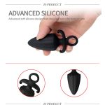 Anal Expander Masturbator Prostate Massager Silicone Butt Plug Black Anal Plugs Set Adult Toys for Couples - 图片 3