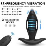 Wearable 12 Frequency Vibration Telescopic Dildo Vibrator Adult Toys Anal Plug Vibrating Prostate Massager for Gay Men - 图片 3