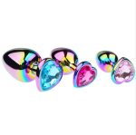 Colorful Anal Plug Crystal Jewelry for Couples Expansion Sm Products Women Plug Anal Metal Butt Plug Sex Toys - 图片 3