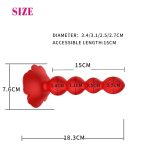 Remote Control Rose Vibrator LED Anal Beads Butt Plug Sex Toys with 10 Rotate Twist and Vibrating Modes - 图片 3