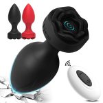 Anal Plug Rose Vibrator for Women Remote Control Butt Plug 10 Modes Vibrating Prostate Massager Silicone Stimulator Sex Toys - 图片 3