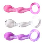 Wholesale Crystal Glass Dildo Penis Anal Beads Butt Plug Masturbation G-Spot Stimulation Adult Sex Toy for Women - 图片 3