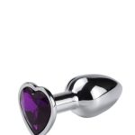 Heart Shape Diamond Base Metal Anal Plug Butt Plug Anal Toys for Couple - 图片 3
