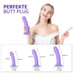 3pcs Trainer Kit Realistic Dildo Butt Plug Strong Suction Cup Base Black Silicone Anal Plug for Beginners to Advanced Users - 图片 3