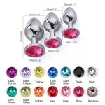 3Pcs/Set S M L Metal Anal Plug Stainless Butt Plug Fetish Adult Anal Sex Toys Heart Crystal Jewelry Anal Butt Plug for Men Woman - 图片 3