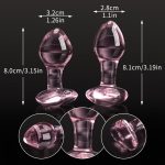 Pink Heart Shaped Masturbation Anal Glass Rod Massage Stick Supplies Female G-spot Female Adult Sexy Toys - 图片 3