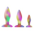 Rainbow Color Medical Grade Liquid Silicone Anal Plug Dildo Sex Toy for Men and Women G-Spot Butt Stimulation - 图片 3