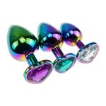OEM Hot Selling Sex Product Masturbatory Anal Sex Toys Metal Anal Plug Metal Colorful Butt Plug for Male and Female Sex Game - 图片 3